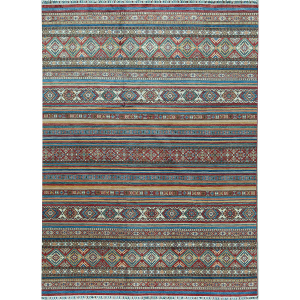 Bokara Rug Co., Inc. HandKnotted HighQuality Blue/Red/Beige Area Rug